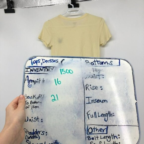 Aritzia Sunday Best Candy crewneck pastel yellow t-shirt Bulldog patch - Picture 15 of 16